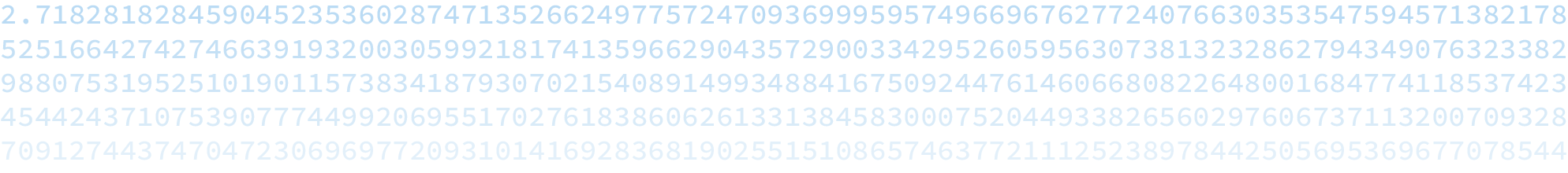 Digits of e (decorative banner)